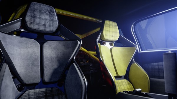 bucket seats and 6-point harnesses for maximum retention - Renault 5 Turbo 3E