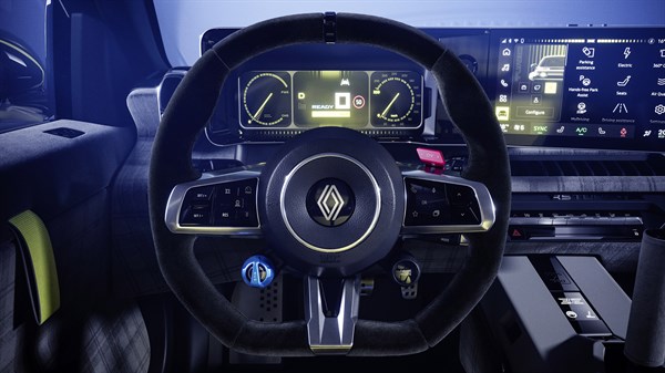 sports steering wheel for greater driving performance​ - Renault 5 Turbo 3E