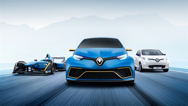Renault Zoe electric esport concept car front view